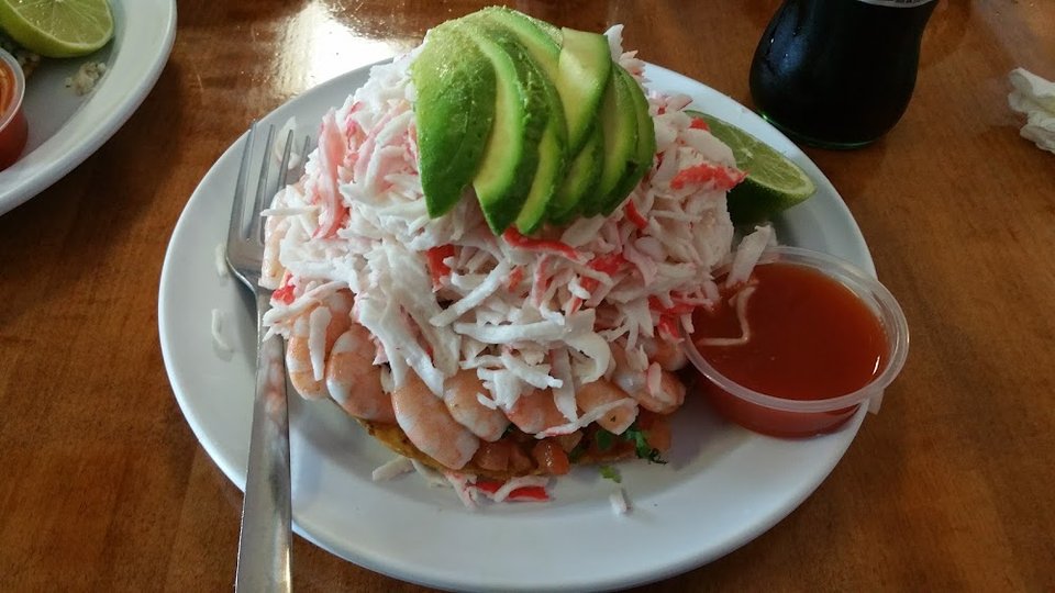 Tostada De Camaron Y Jaiba